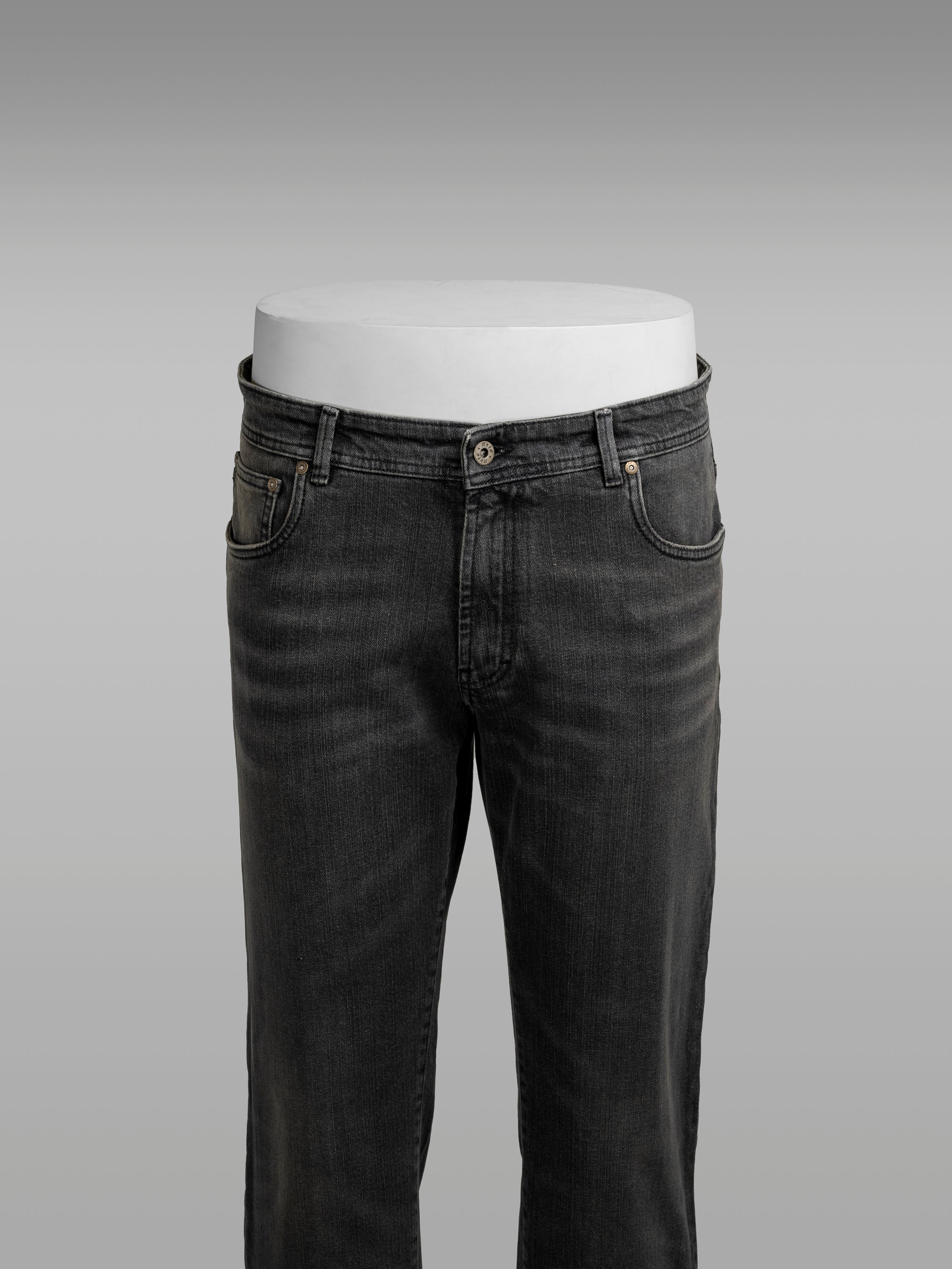 Grey denim cotton 5 pockets trousers